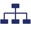 Org Chart Dark Blue
