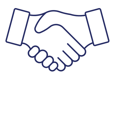 handshake dark blue