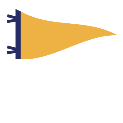 pennant blue and gold