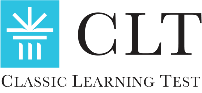 CLT logo with a blue square featuring a stylized book and column design. Text reads 