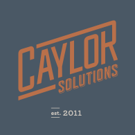 Caylor Solutions logo featuring orange text on a blue background with 'est. 2011' at the bottom.