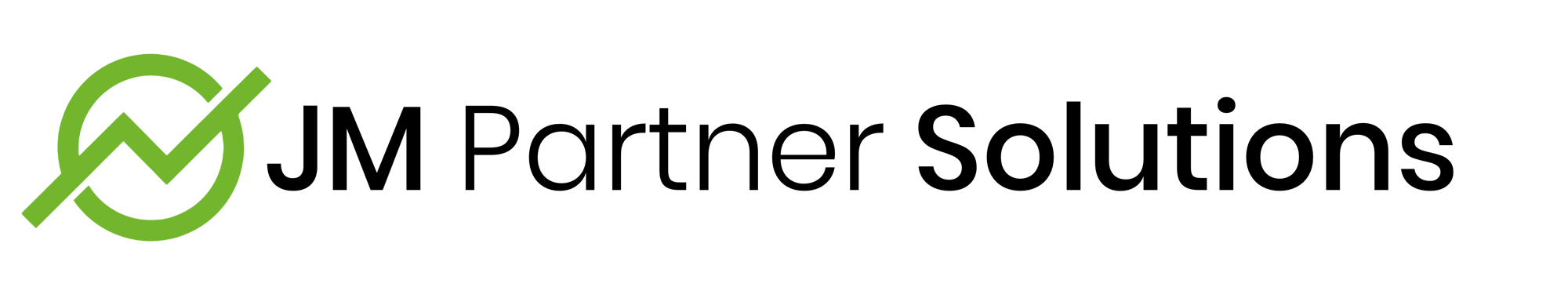 Logo of JM Partner Solutions with a green rising line graph icon.